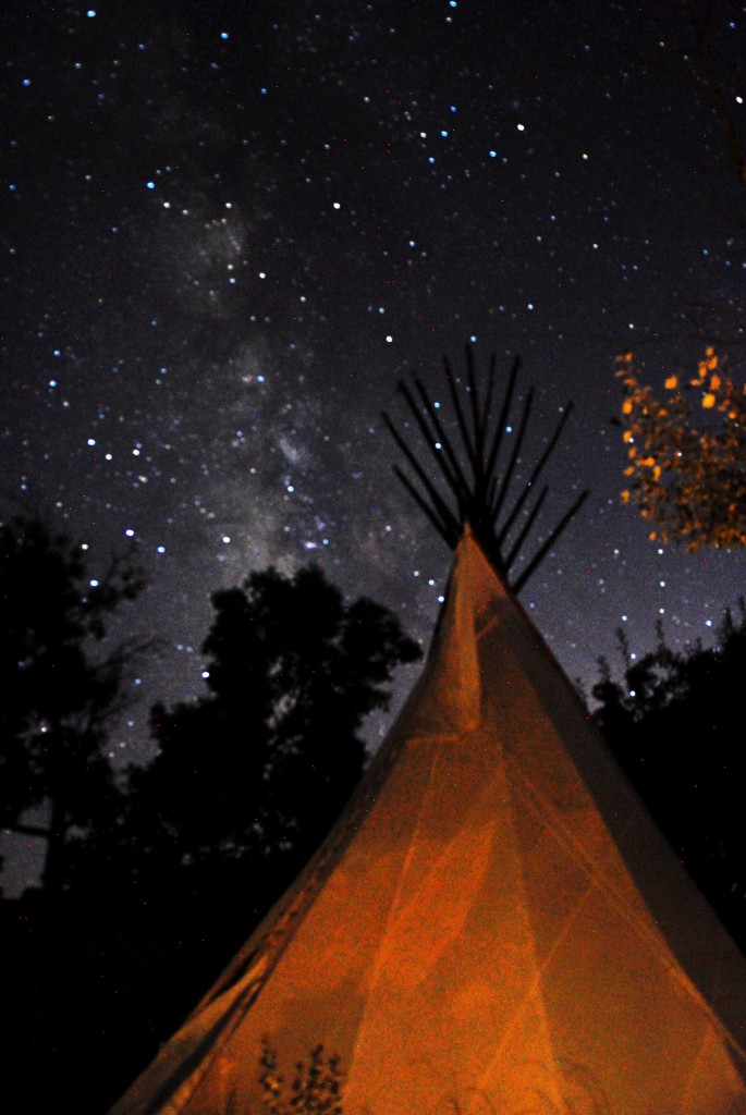 Milky way and Tipi, Synergia Ranch, NM