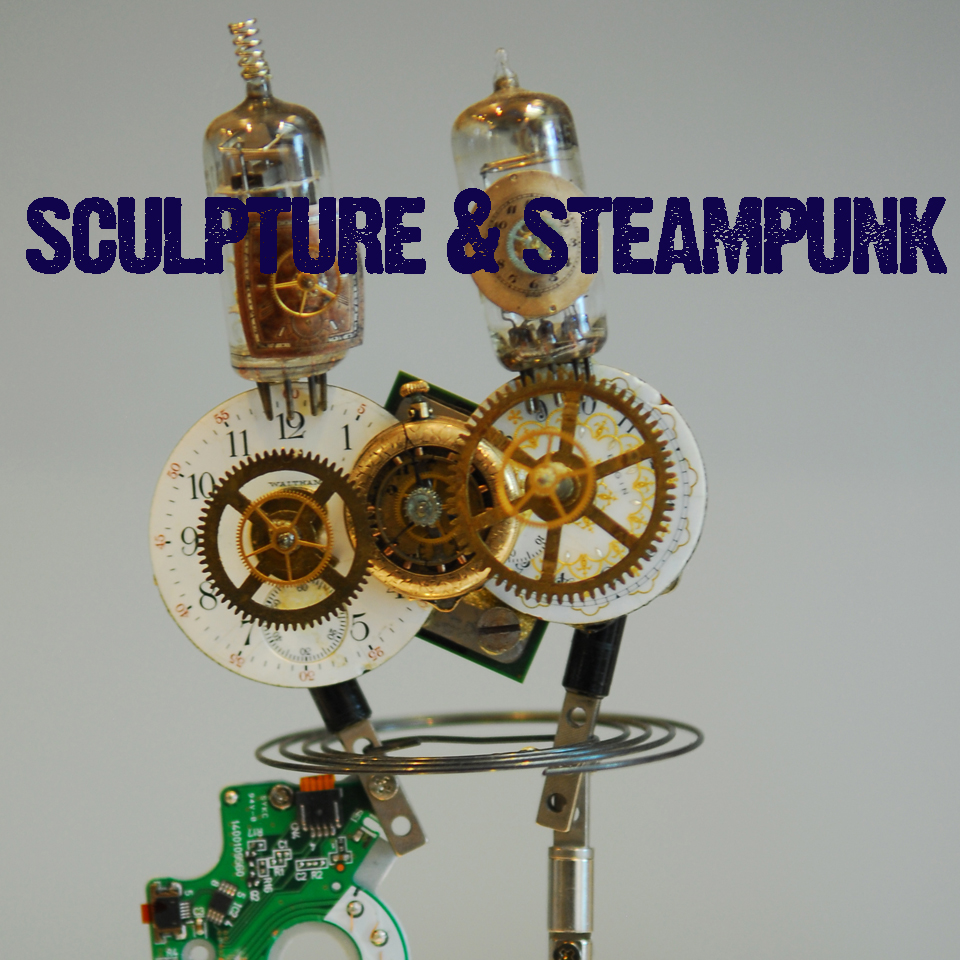 sculpture steampunk mixed media art