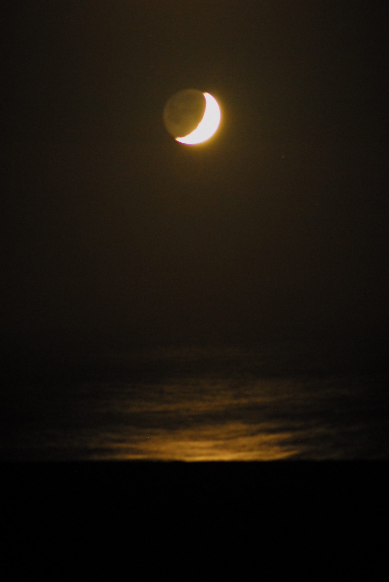 Moon Over Half Moon Bay, CA
